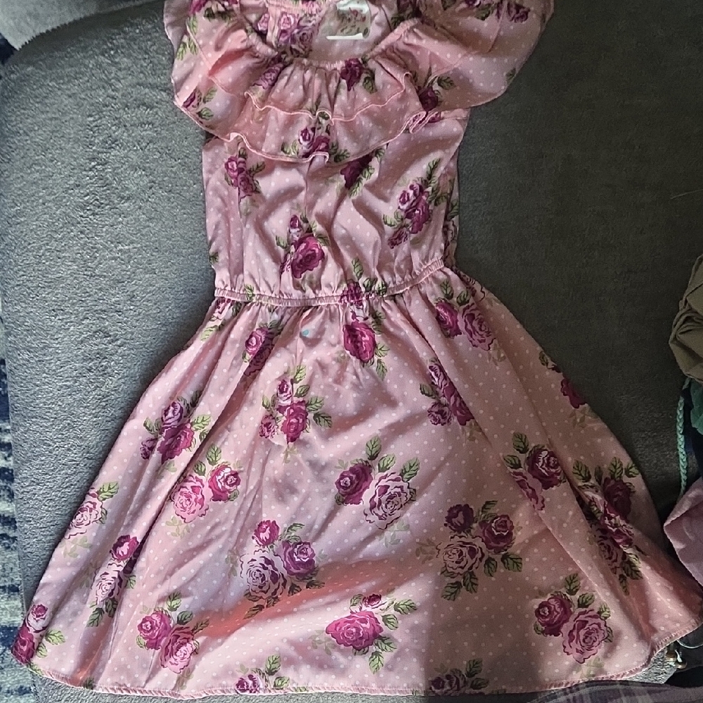 Lovely Pink Floral Kids Dress